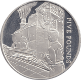 FIVE POUNDS SILVER PROOF 2004 GUERNSEY TRAIN COINS - Silver Proof - Cambridgeshire Coins