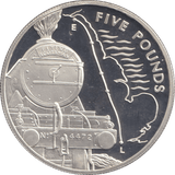 FIVE POUNDS SILVER PROOF 2004 JERSEY TRAIN COINS FLYING SCOTSMAN - Silver Proof - Cambridgeshire Coins