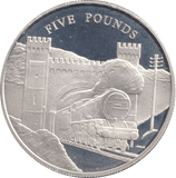 FIVE POUNDS SILVER PROOF 2004 JERSEY TRAIN COINS - Silver Proof - Cambridgeshire Coins