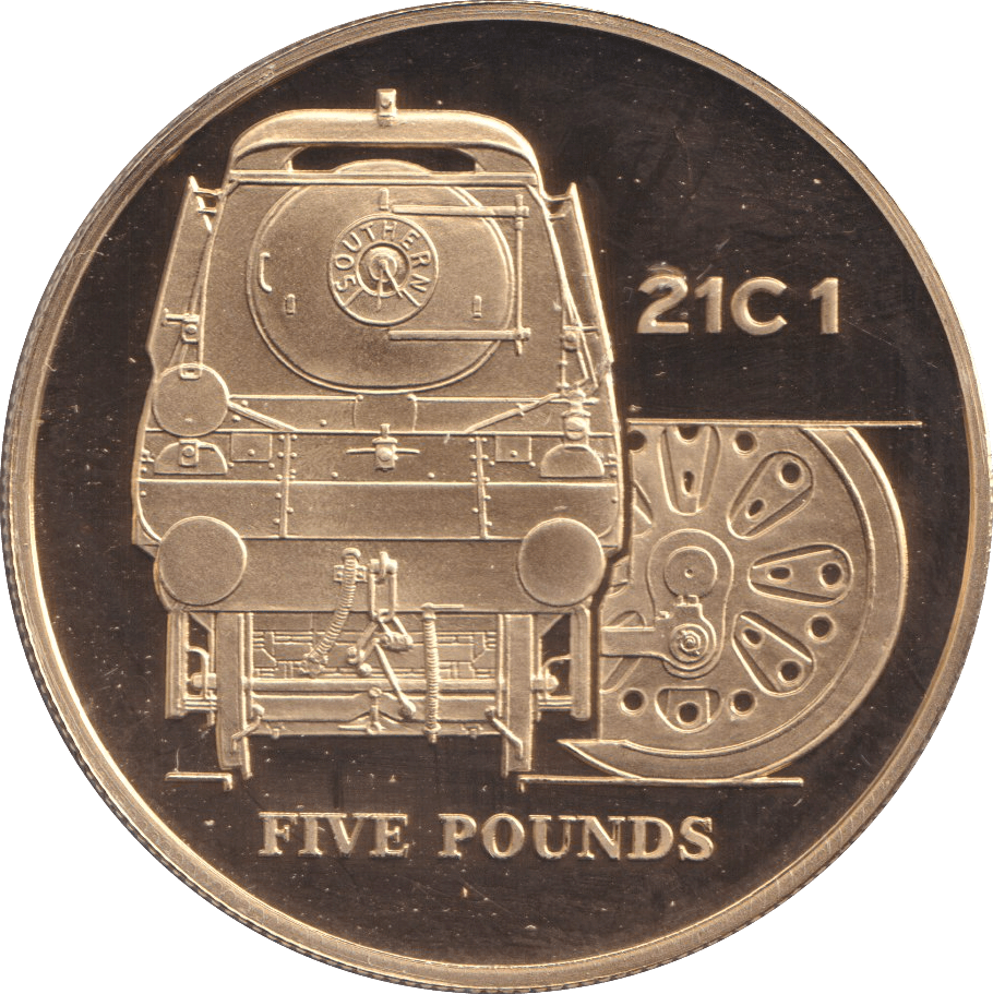 FIVE POUNDS SILVER PROOF 2006 ALDERNEY TRAIN COINS 21C1 - Silver Proof - Cambridgeshire Coins