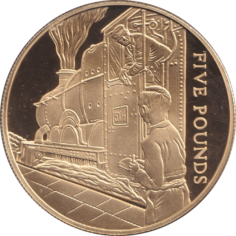 FIVE POUNDS SILVER PROOF 2006 GUERNSEY TRAIN COINS 5004 - Silver Proof - Cambridgeshire Coins