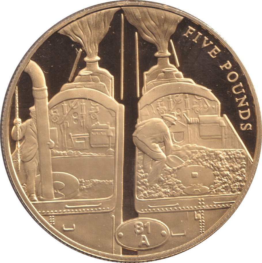 FIVE POUNDS SILVER PROOF 2006 GUERNSEY TRAIN COINS - Silver Proof - Cambridgeshire Coins