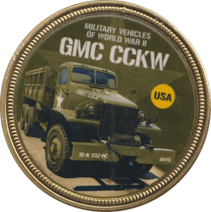 GOLD PLATED MEDAL MILITARY VEHICLES GMC CCKW - WORLD COINS - Cambridgeshire Coins