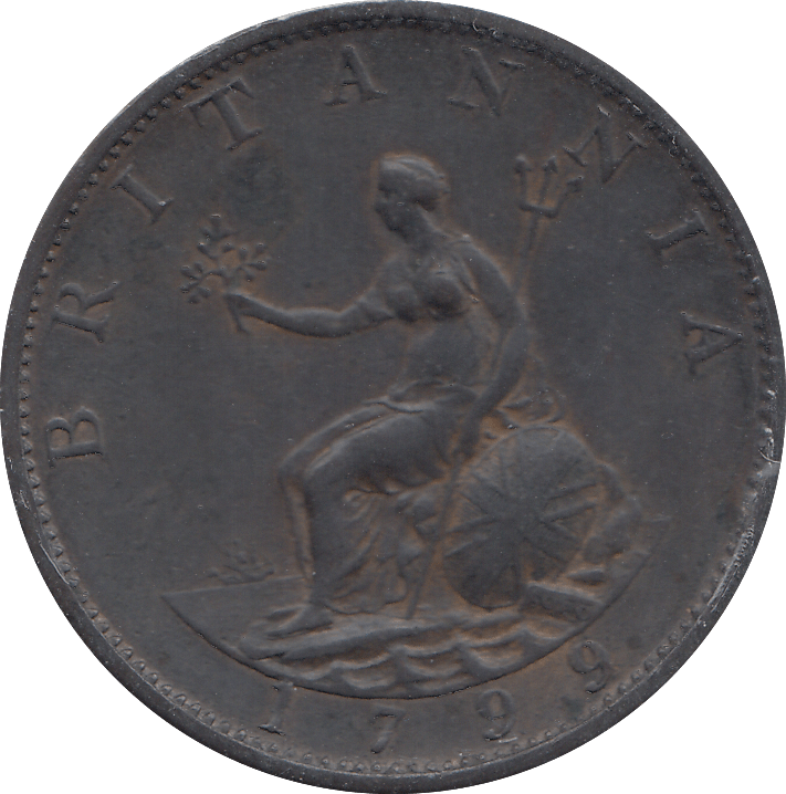 HALF PENNY 1799 (AUNC) - HALFPENNY - Cambridgeshire Coins