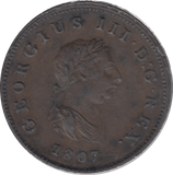 HALF PENNY 1807 (AUNC) - HALFPENNY - Cambridgeshire Coins