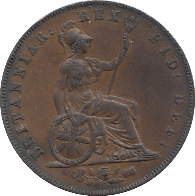 HALF PENNY 1827 (EF) - HALFPENNY - Cambridgeshire Coins