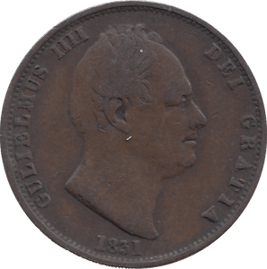 HALF PENNY 1831 (VF) - HALFPENNY - Cambridgeshire Coins