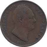 HALF PENNY 1831 (VF) - HALFPENNY - Cambridgeshire Coins