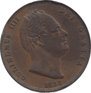 HALF PENNY 1834 (GVF) - HALFPENNY - Cambridgeshire Coins