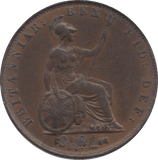 HALF PENNY 1834 (GVF) - HALFPENNY - Cambridgeshire Coins