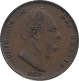 HALF PENNY 1837 (GVF) - HALFPENNY - Cambridgeshire Coins