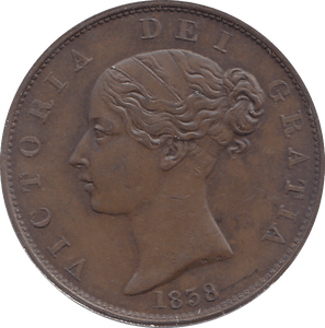 HALF PENNY 1838 (AUNC) - HALFPENNY - Cambridgeshire Coins