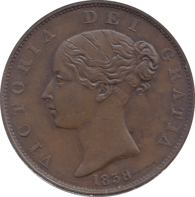 HALF PENNY 1838 (AUNC) - HALFPENNY - Cambridgeshire Coins
