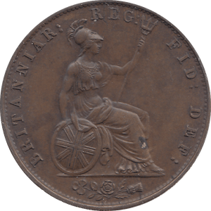 HALF PENNY 1838 (AUNC) - HALFPENNY - Cambridgeshire Coins