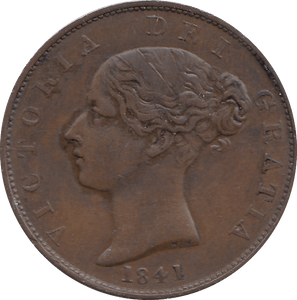 HALF PENNY 1841 (GVF) - HALFPENNY - Cambridgeshire Coins
