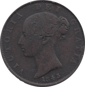 HALF PENNY 1843 (VF) - HALFPENNY - Cambridgeshire Coins