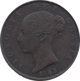 HALF PENNY 1843 (VF) - HALFPENNY - Cambridgeshire Coins