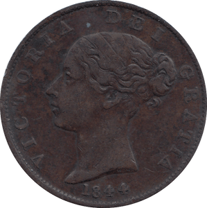 HALF PENNY 1844 (VF) - HALFPENNY - Cambridgeshire Coins