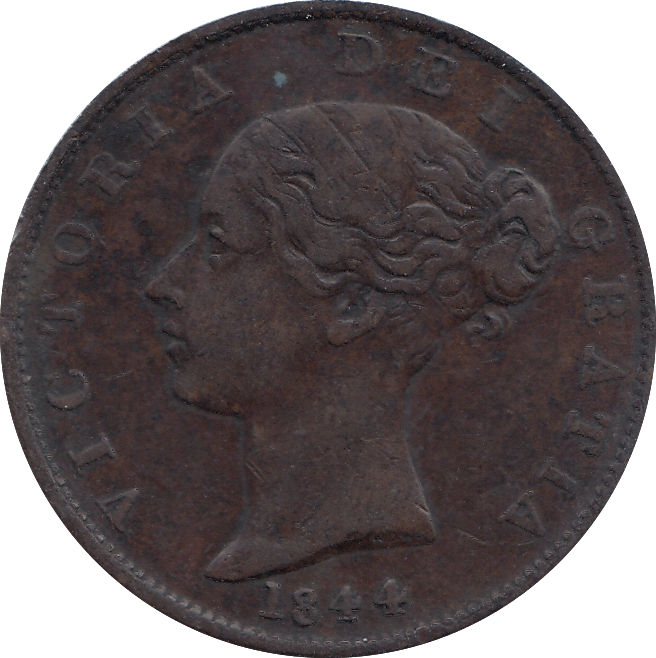 HALF PENNY 1844 (VF) - HALFPENNY - Cambridgeshire Coins