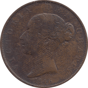 HALF PENNY 1846 (VF) - HALFPENNY - Cambridgeshire Coins