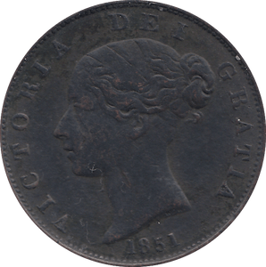 HALF PENNY 1851 (VF) - HALFPENNY - Cambridgeshire Coins