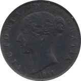 HALF PENNY 1851 (VF) - HALFPENNY - Cambridgeshire Coins