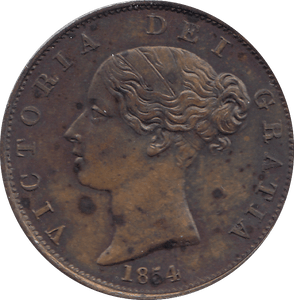 HALF PENNY 1854 (EF) - HALFPENNY - Cambridgeshire Coins