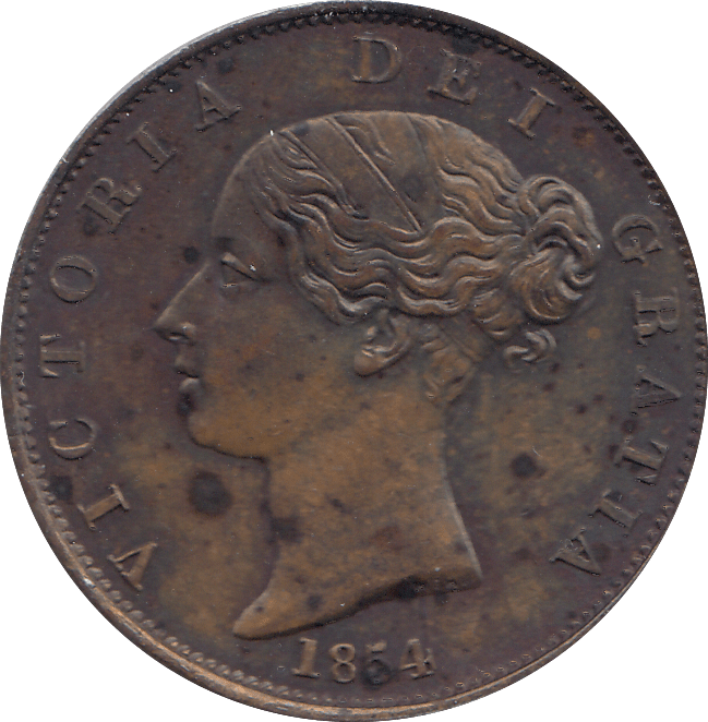 HALF PENNY 1854 (EF) - HALFPENNY - Cambridgeshire Coins