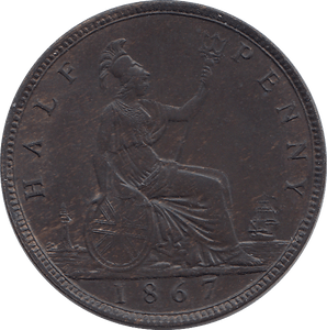 HALF PENNY 1867 - HALFPENNY - Cambridgeshire Coins