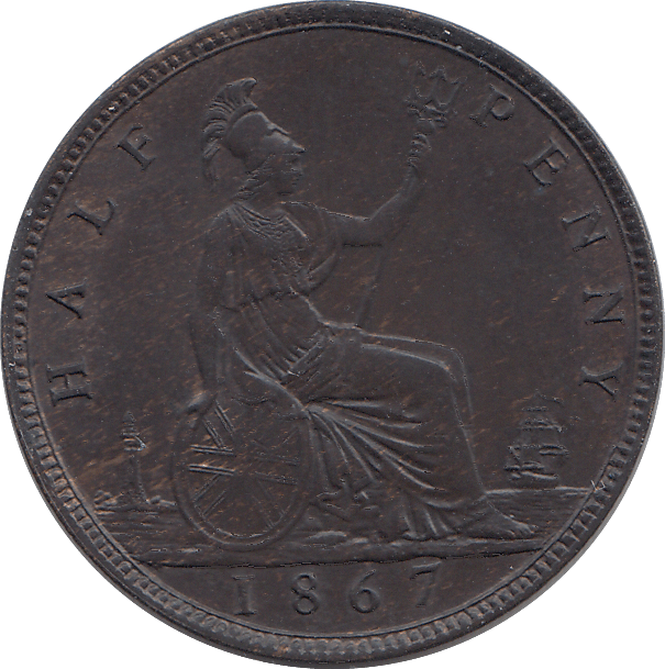 HALF PENNY 1867 - HALFPENNY - Cambridgeshire Coins