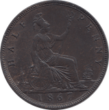 HALF PENNY 1867 - HALFPENNY - Cambridgeshire Coins