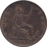 HALF PENNY 1868 - HALFPENNY - Cambridgeshire Coins