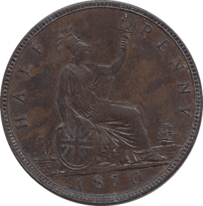 HALF PENNY 1870 - HALFPENNY - Cambridgeshire Coins