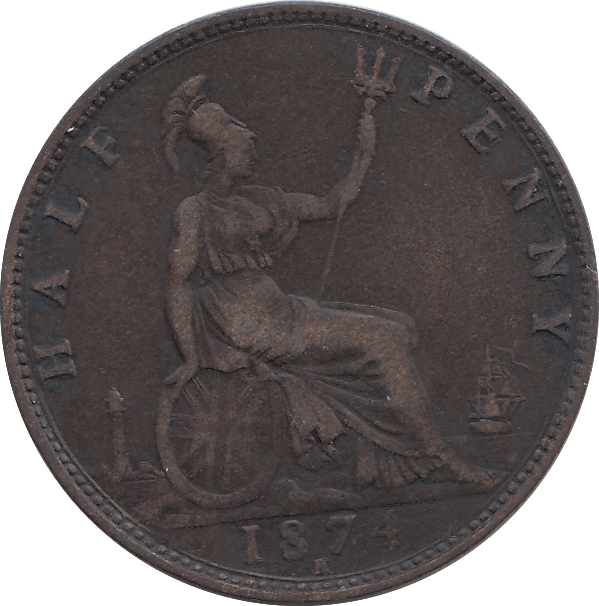 HALF PENNY 1874 H - HALFPENNY - Cambridgeshire Coins