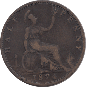 HALF PENNY 1874 - HALFPENNY - Cambridgeshire Coins
