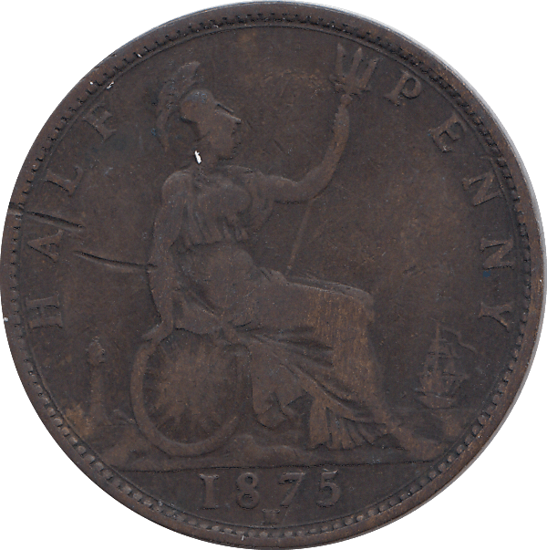 HALF PENNY 1875 H - HALFPENNY - Cambridgeshire Coins