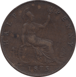 HALF PENNY 1875 - HALFPENNY - Cambridgeshire Coins