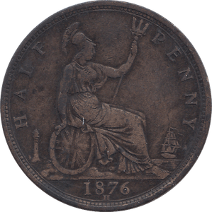 HALF PENNY 1876 H - HALFPENNY - Cambridgeshire Coins