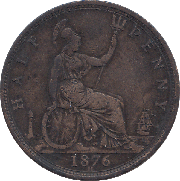 HALF PENNY 1876 H - HALFPENNY - Cambridgeshire Coins