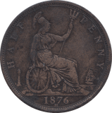HALF PENNY 1876 H - HALFPENNY - Cambridgeshire Coins
