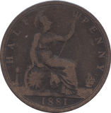 HALF PENNY 1881 - HALFPENNY - Cambridgeshire Coins