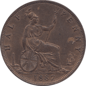 HALF PENNY 1887 - HALFPENNY - Cambridgeshire Coins