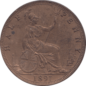 HALF PENNY 1891 - HALFPENNY - Cambridgeshire Coins