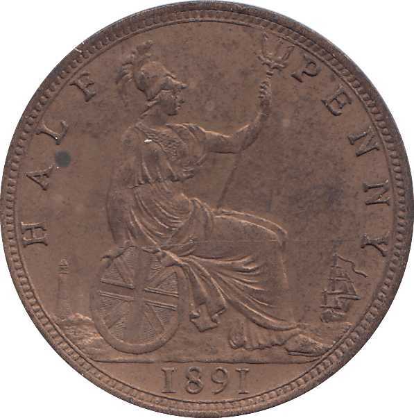 HALF PENNY 1891 - HALFPENNY - Cambridgeshire Coins
