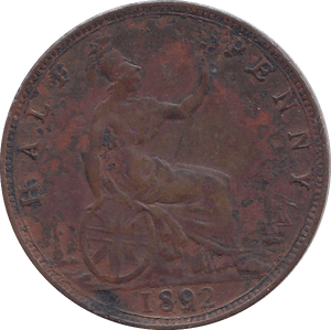 HALF PENNY 1892 - HALFPENNY - Cambridgeshire Coins