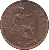 HALF PENNY 1931 - HALFPENNY - Cambridgeshire Coins
