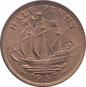 HALF PENNY 1937 PROOF - HALFPENNY - Cambridgeshire Coins