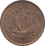 HALF PENNY 1938 - HALFPENNY - Cambridgeshire Coins