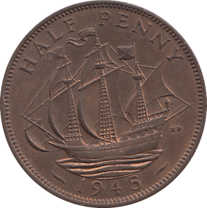 HALF PENNY 1945 - HALFPENNY - Cambridgeshire Coins