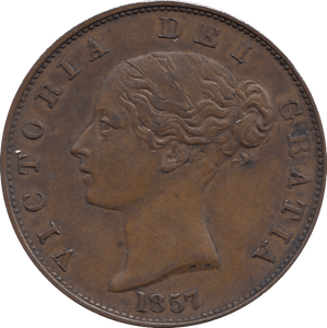 HALFPENNY 1857 ( AUNC ) - Cambridgeshire Coins